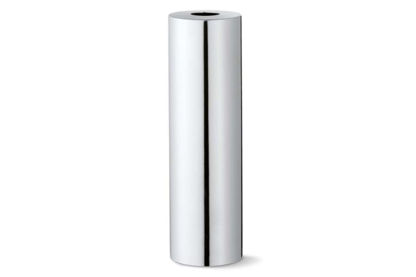 längliche Vase verchromt