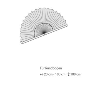 Dieses Bild zeigt alle möglichen Plissee Sonderformen wie Dreieck Kreis oder Trapetsfenster