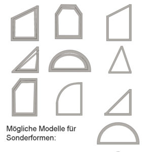 Plissee Sonderform