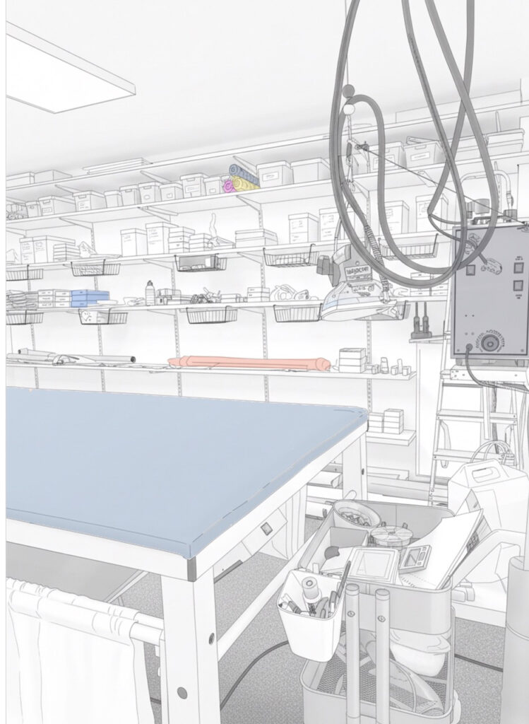 Dieses Bild zeigt die Werkstatt von Seidel Raumgestaltung in Herdecke insbesondere das Atelier